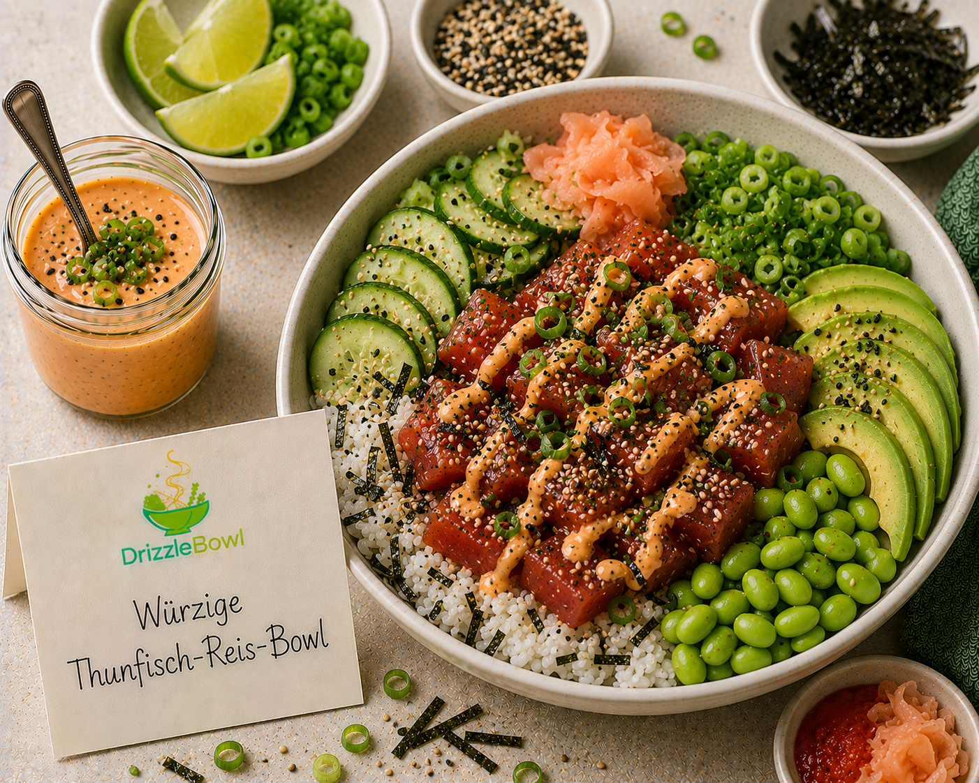 Würzige Thunfisch-Reis-Bowl