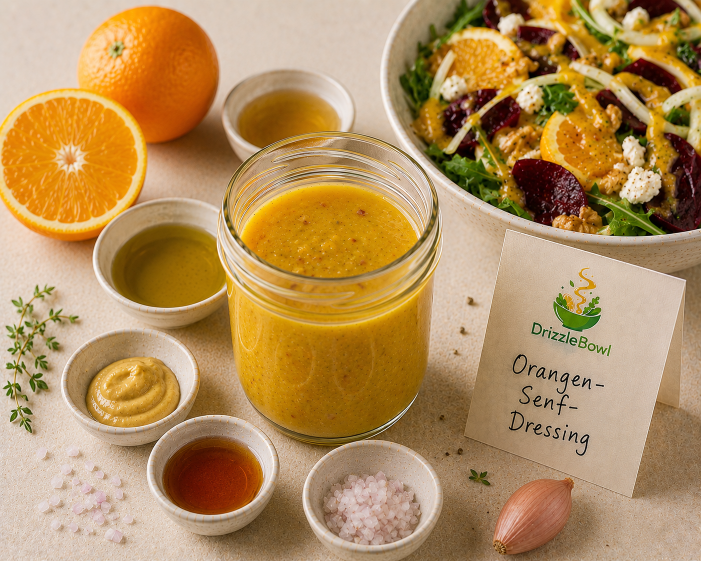 Orangen-Senf-Dressing