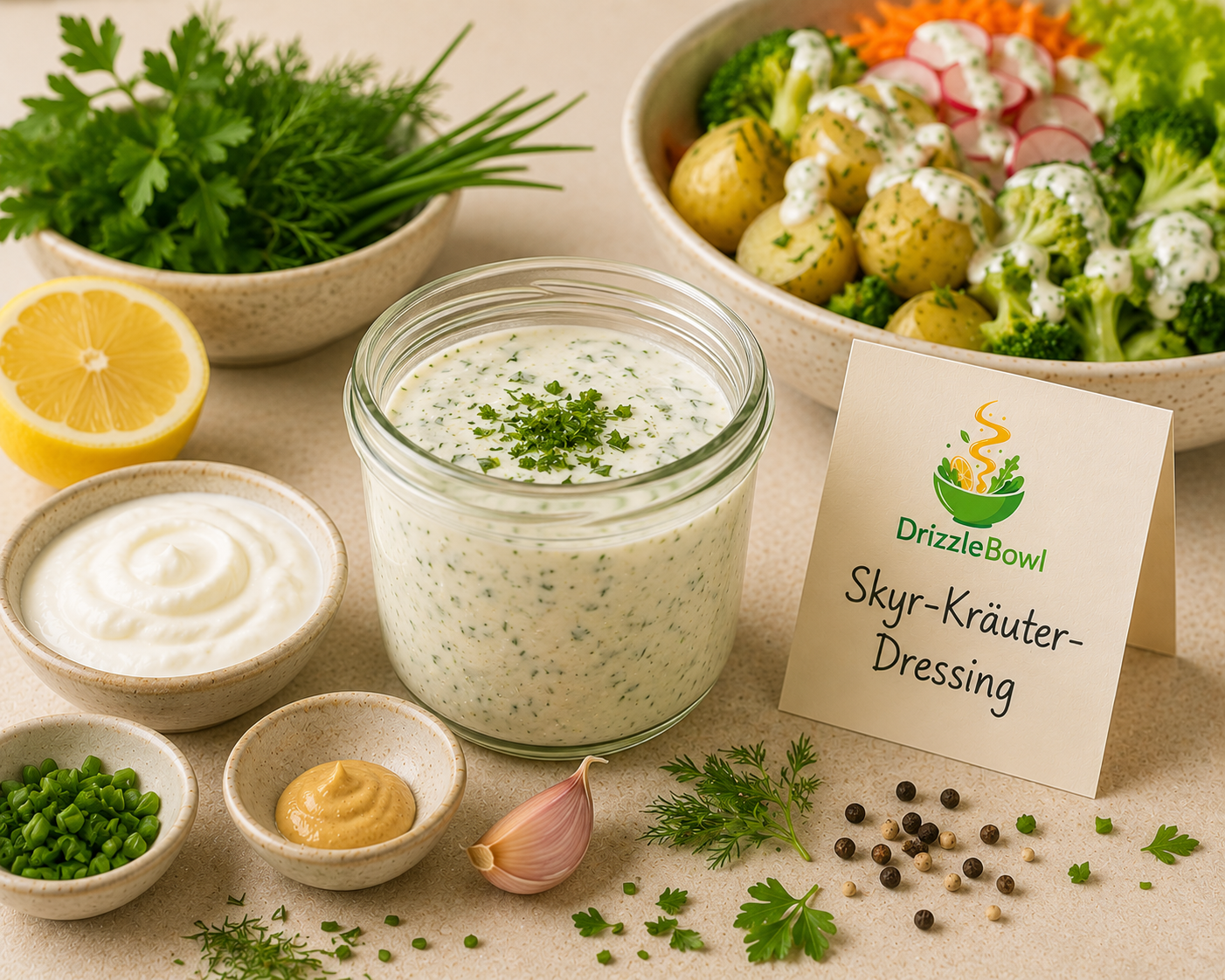 Skyr-Kräuter-Dressing