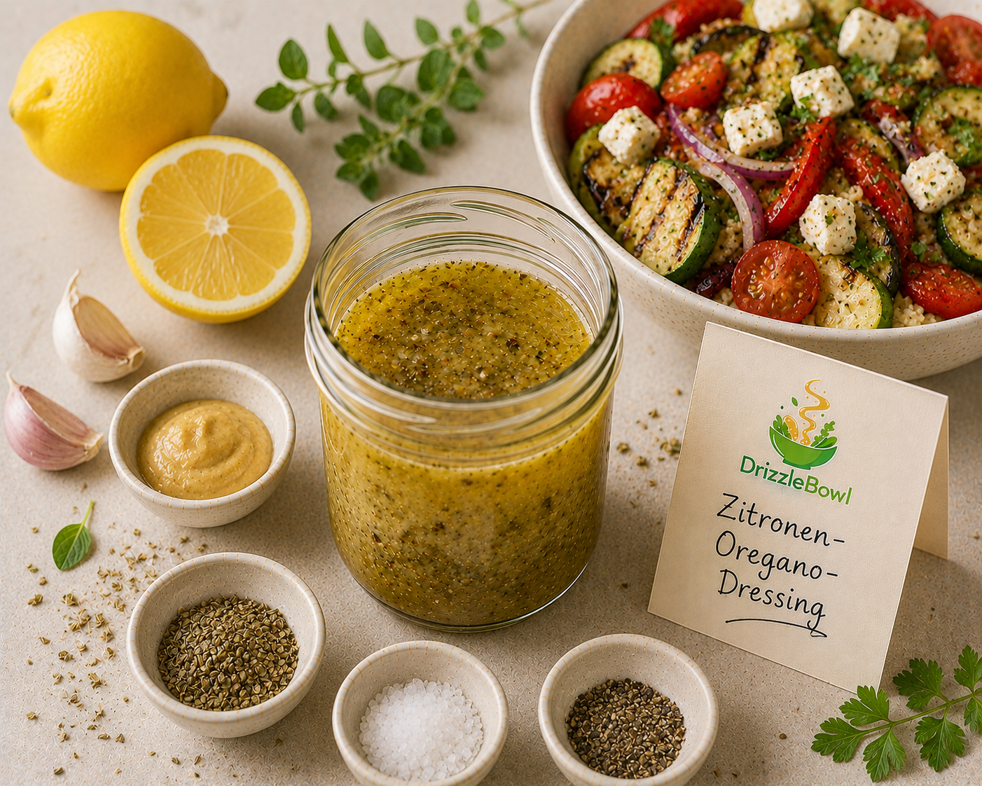 Zitronen-Oregano-Dressing